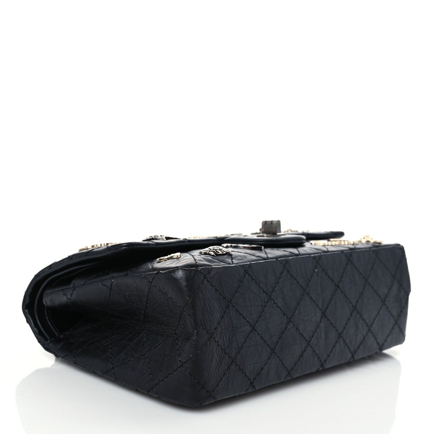 Aged Calfskin Lucky Charms 2.55 Reissue 225 Flap Black