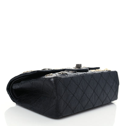 Chanel Aged Calfskin Lucky Charms 2.55 Reissue 225 Flap Black 4 of 9