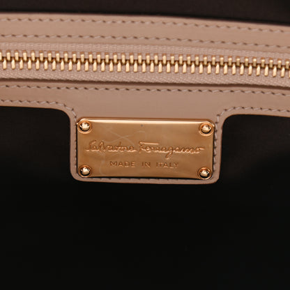 Salvatore Ferragamo Calfskin Fiamma Bag New Bisque 6 of 10