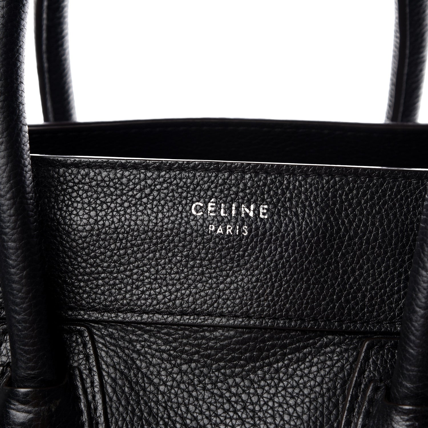 Celine Drummed Calfskin Mini Luggage Black 9 of 18