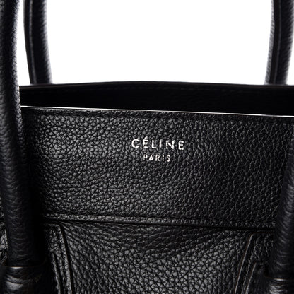Celine Drummed Calfskin Mini Luggage Black 9 of 18