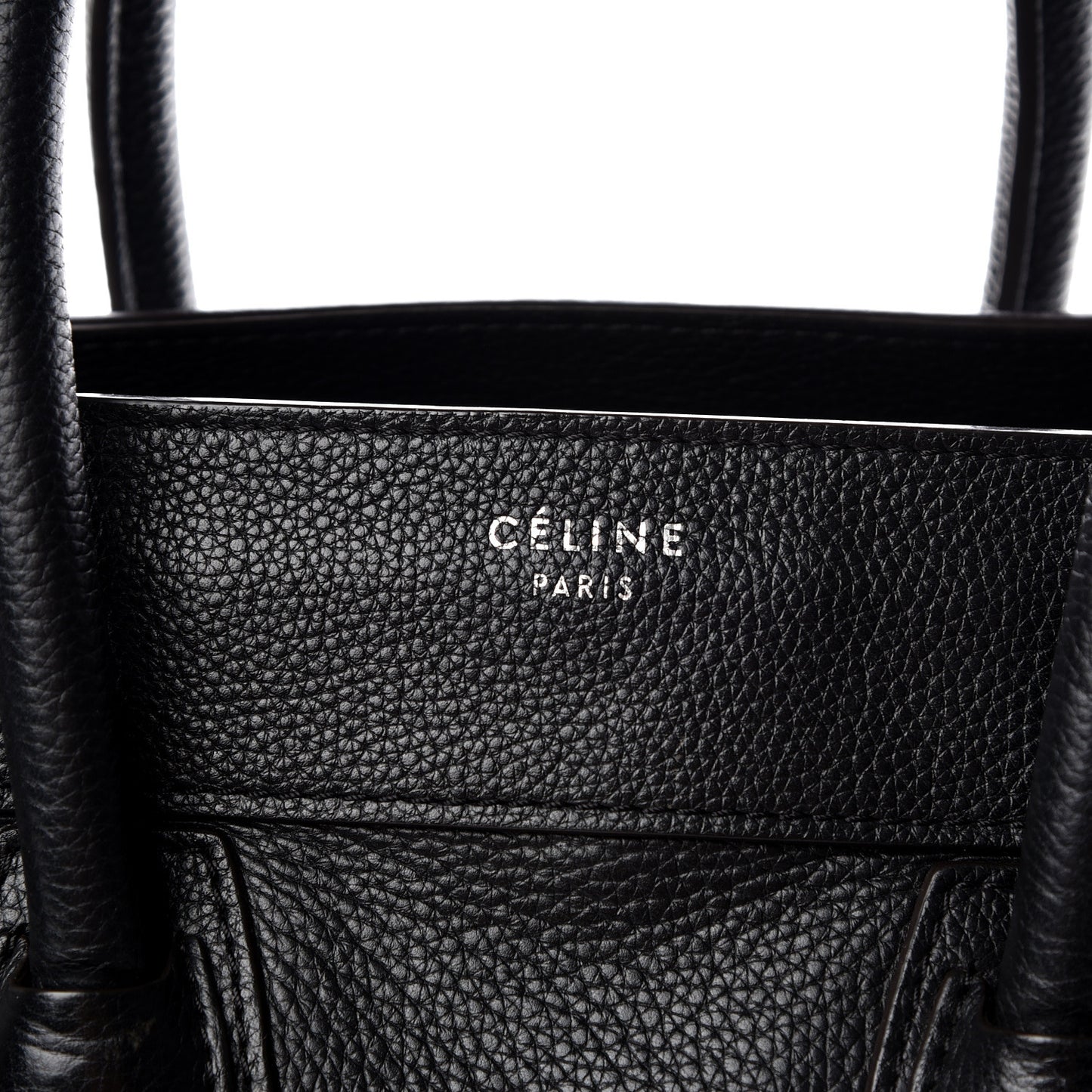Drummed Calfskin Mini Luggage Black