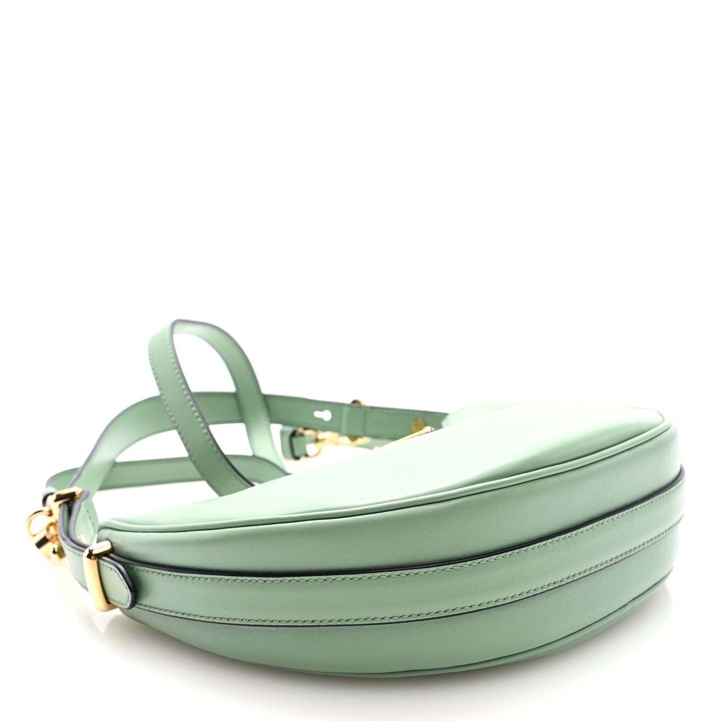 Soft Calfskin Arque Shoulder Bag Green