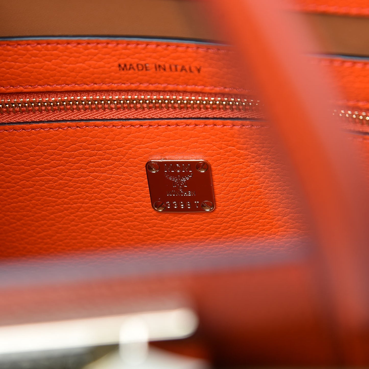 Calfskin Medium Milano Tote Tangerine Tango Winter Mos