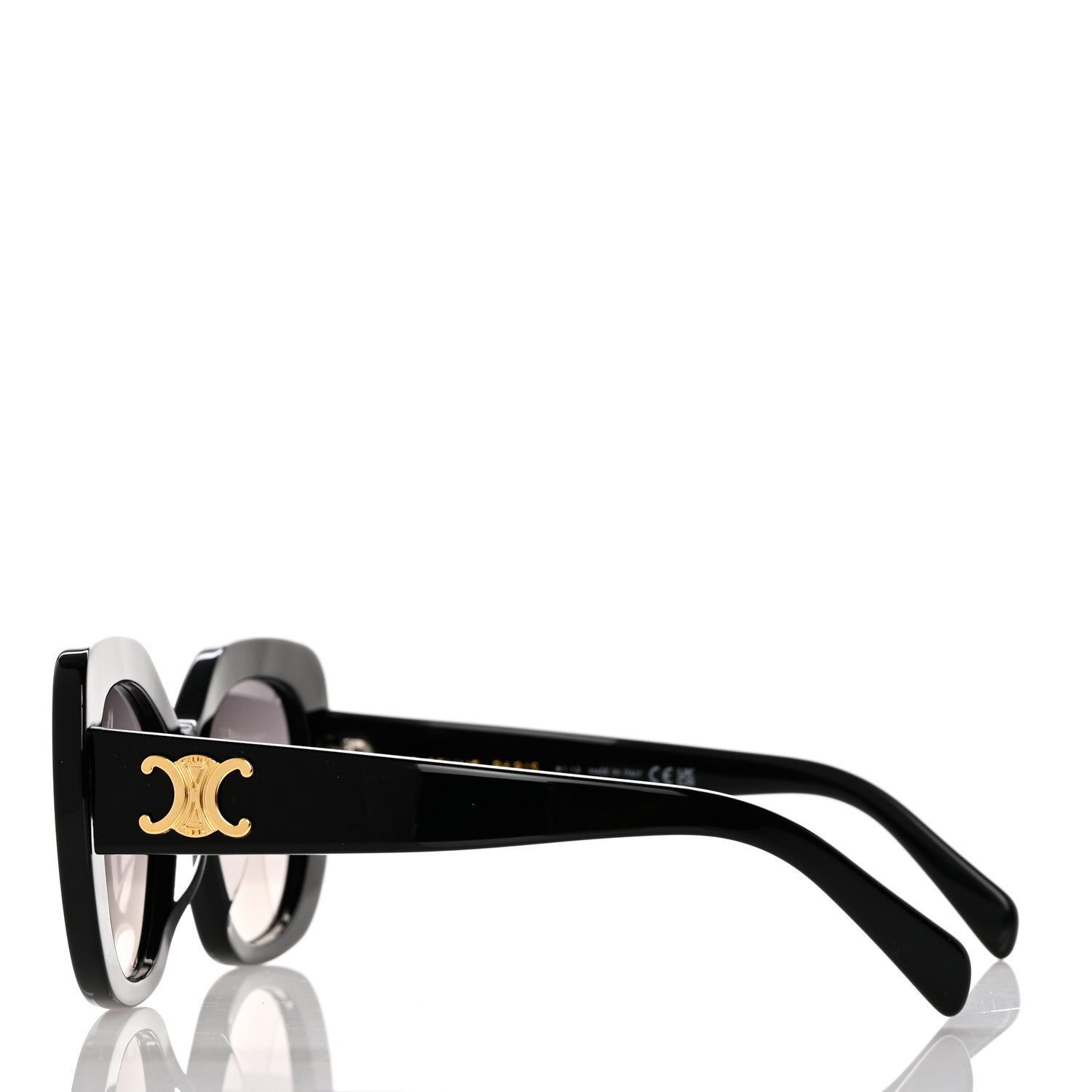 Celine Acetate Triomphe 01 Square Sunglasses CL 40226U Black 3 of 7