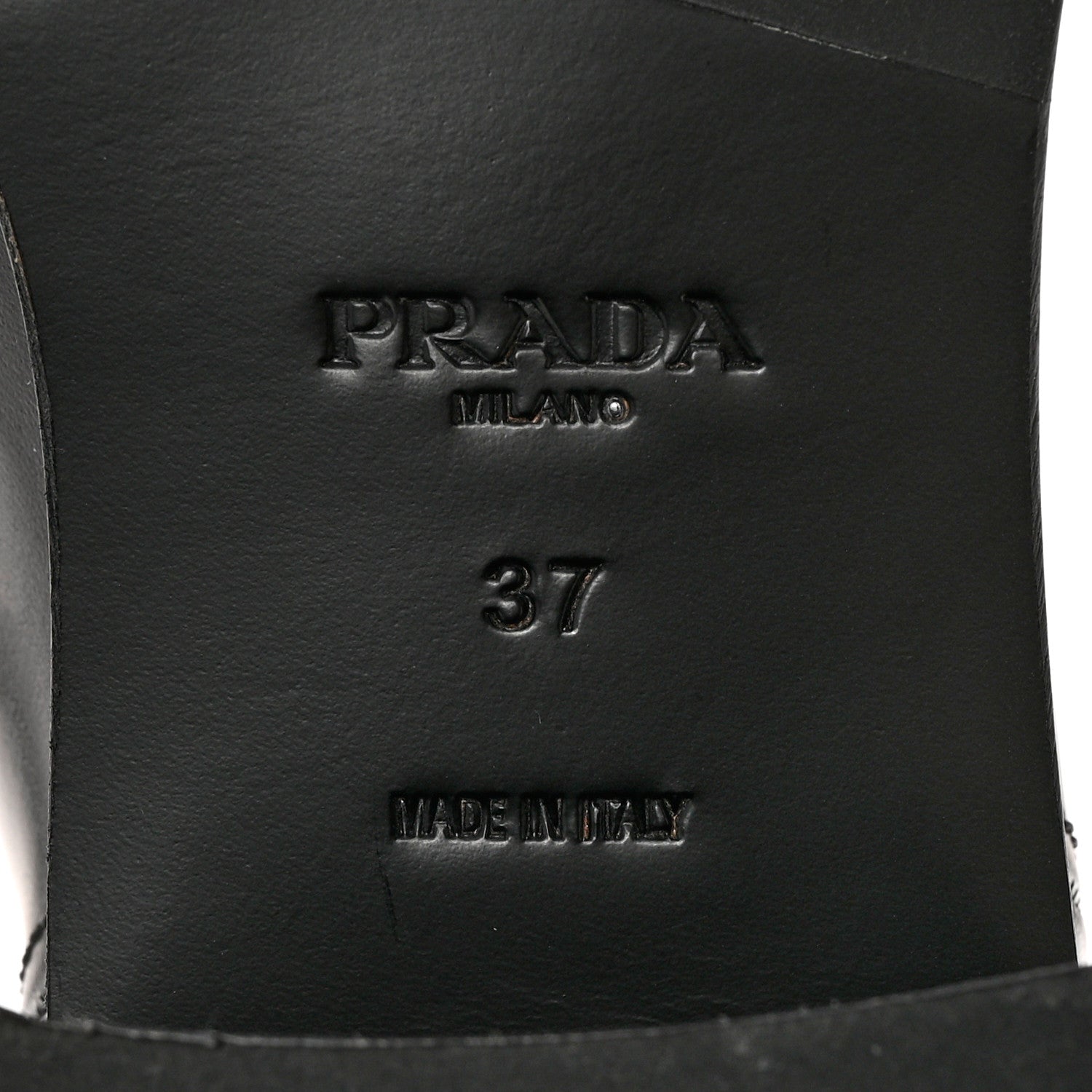 Prada Spazzolato Metal Triangle Logo 55mm Riding Boots 37 Black 6 of 16