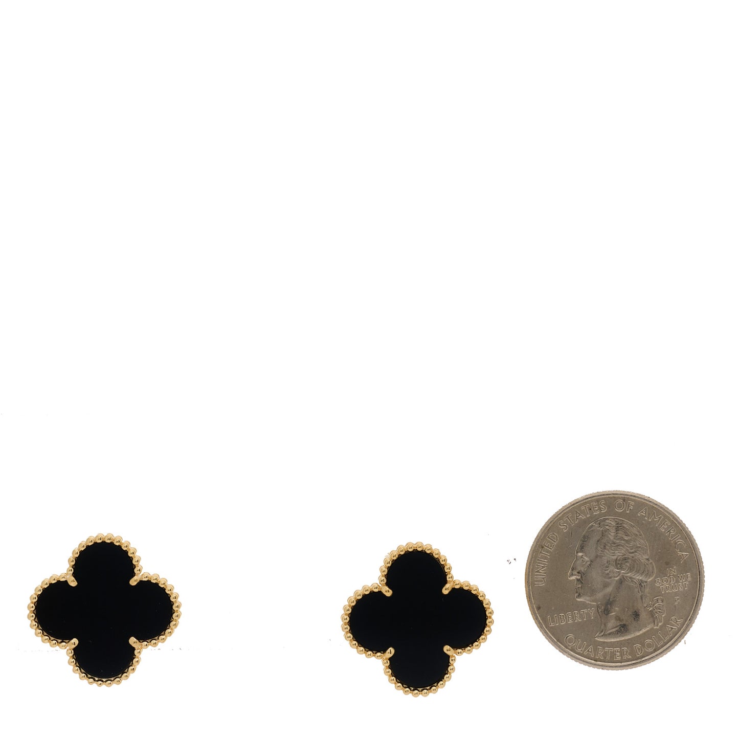 18K Yellow Gold Black Onyx Magic Alhambra Earrings