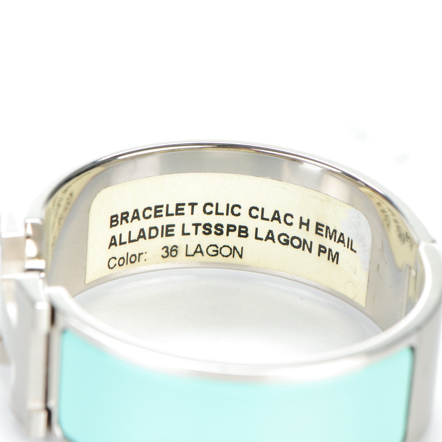 Hermes Enamel Wide Clic Clac H Bracelet PM Lagon 5 of 6