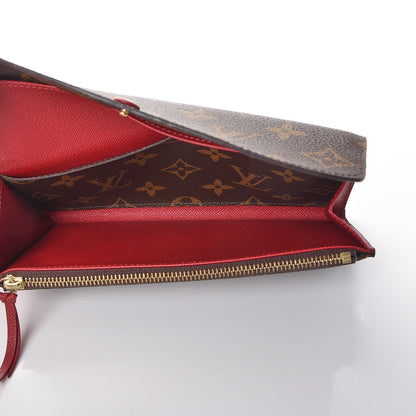 Louis Vuitton Monogram Emilie Wallet Red 5 of 7