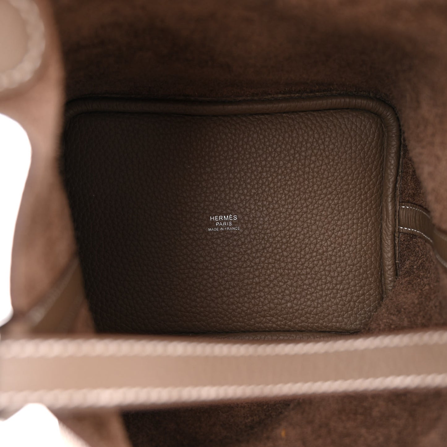 Taurillon Clemence Picotin Lock 18 PM Etoupe