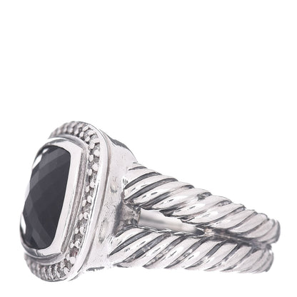 David Yurman Sterling Silver Diamond Black Onyx 11mm Albion Ring 56 7.5 3 of 5