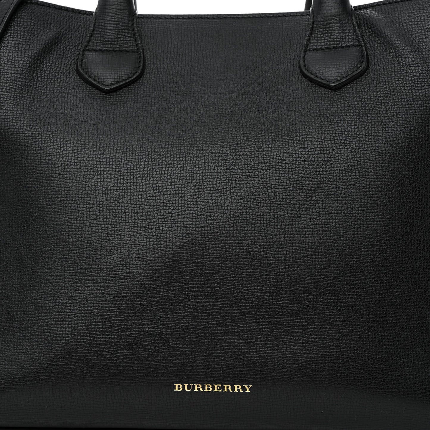 Grainy Calfskin House Check Large Banner Tote Black