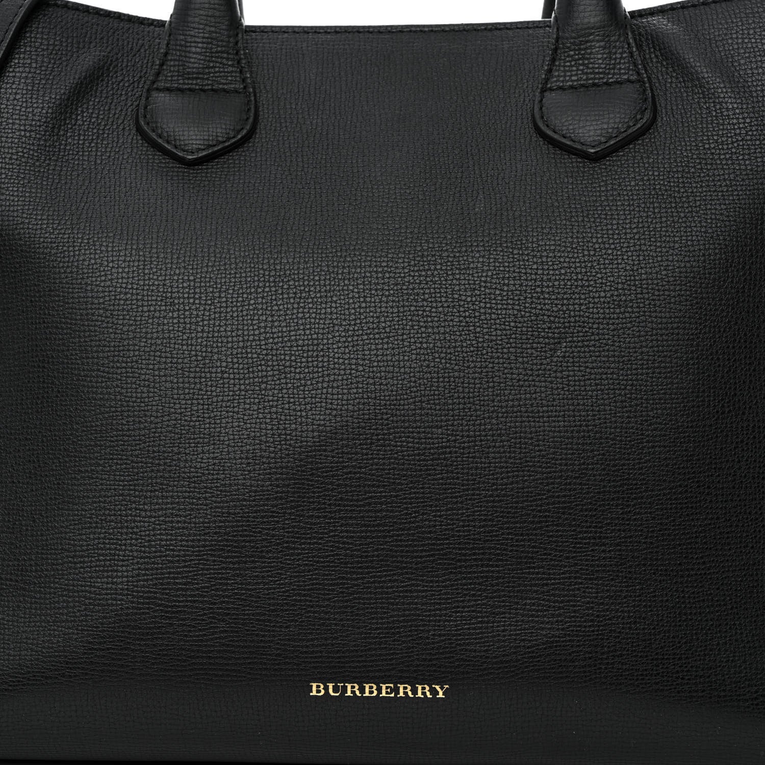 Burberry Grainy Calfskin House Check Large Banner Tote Black 11 of 21