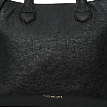 Burberry Grainy Calfskin House Check Large Banner Tote Black 11 of 21