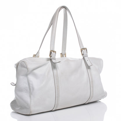 Gucci Leather Britt Large Boston White 3 of 13