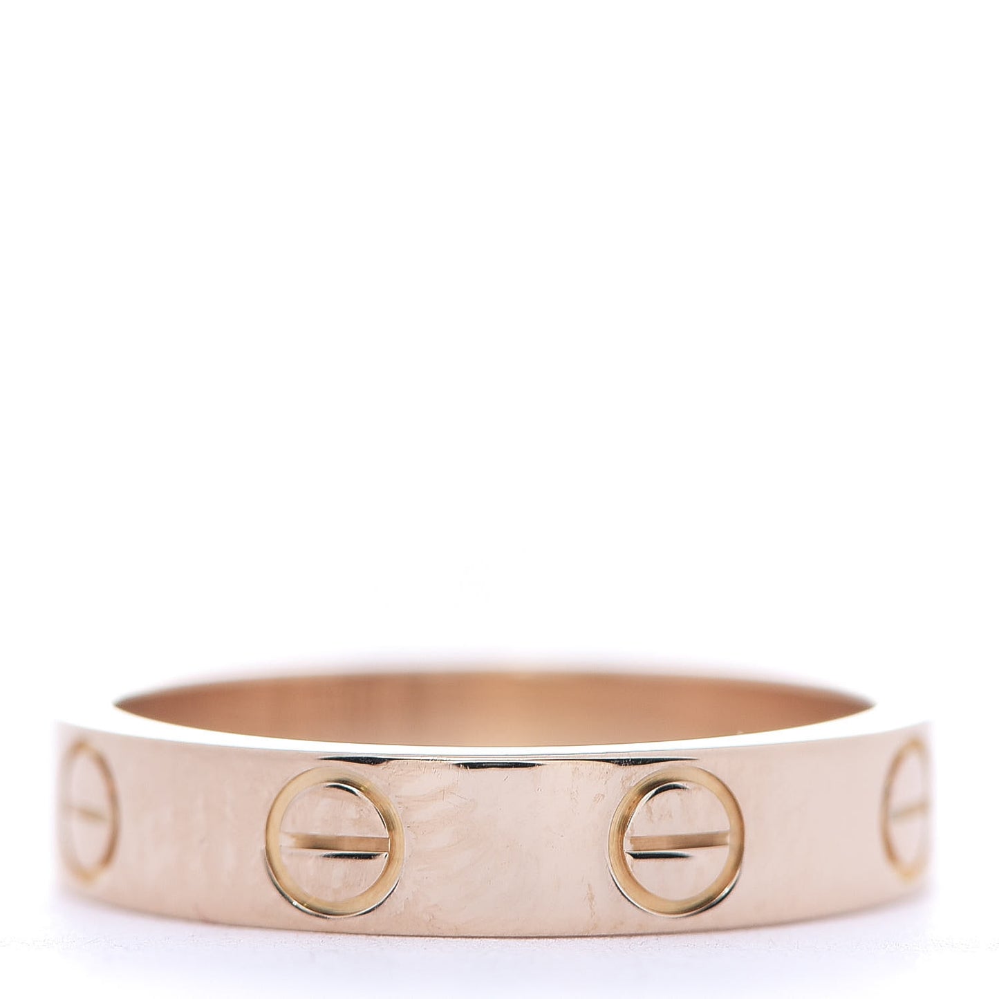 18K Pink Gold 3.5mm LOVE Wedding Band Ring 48 4.5
