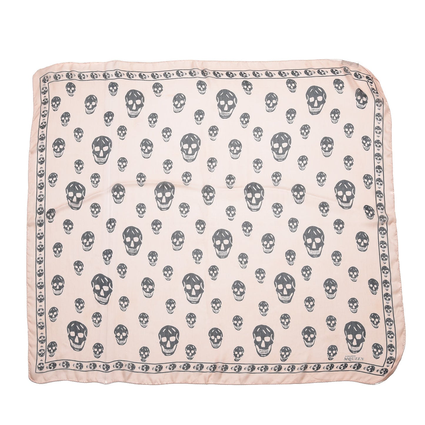 Silk Chiffon Skull Scarf Pink