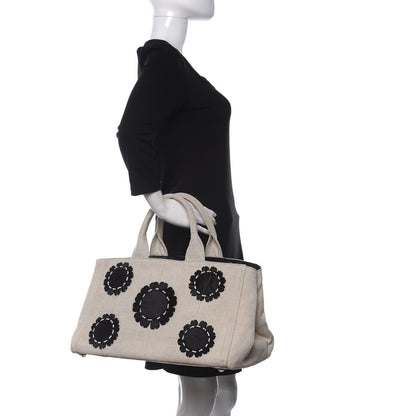 Prada Canapa Mistolino Tote Naturale Black 2 of 9
