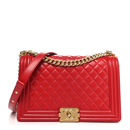 Chanel Lambskin Quilted New Medium Boy Flap Red 1 of 12