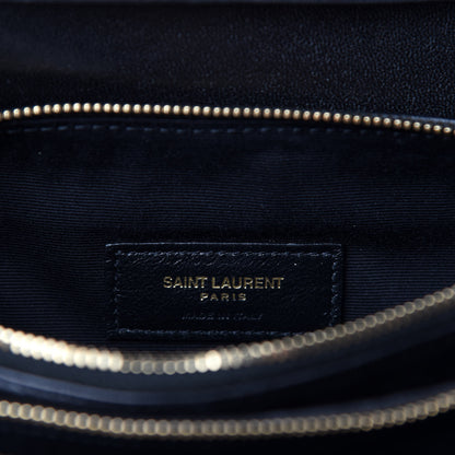 Saint Laurent Lambskin Diamond Quilted Monogram Angie Chain Bag Black 8 of 11