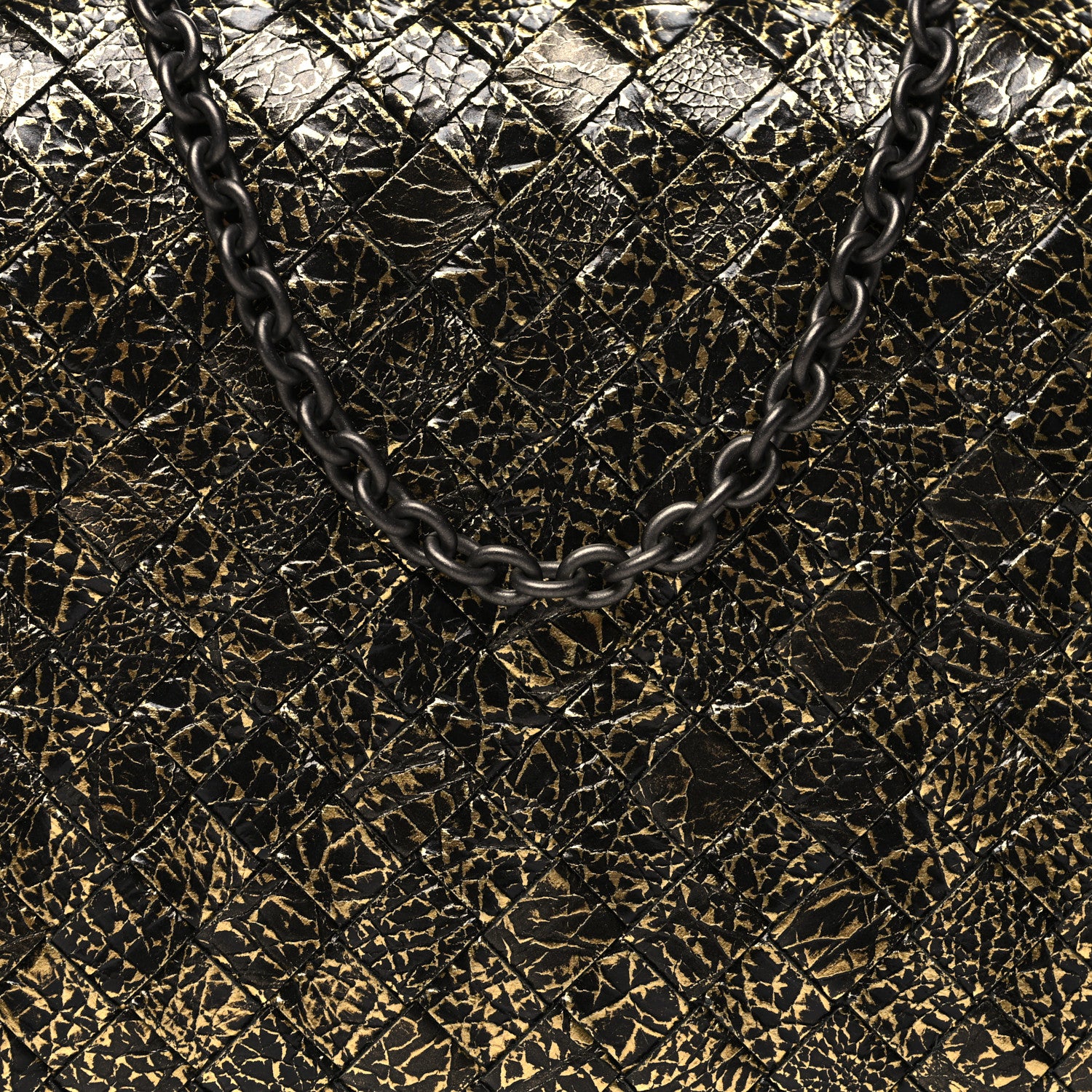Bottega Veneta Metallic Nappa Intrecciato Chain Wallet Gold 10 of 15