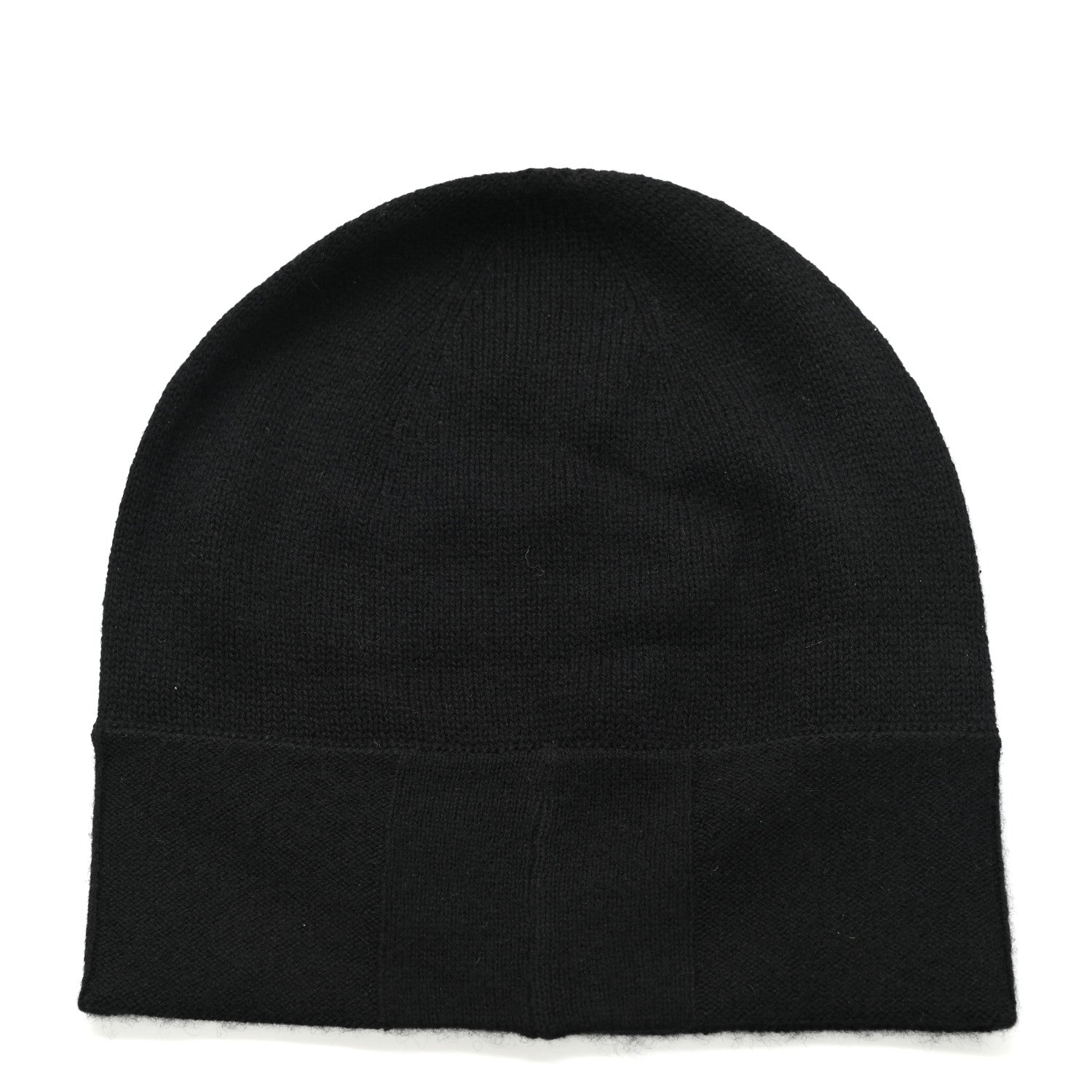Chanel Cashmere Blend CC Beanie Hat Black 3 of 4