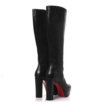 Christian Louboutin Calfskin Bibi Botta 120 Knee High Boots 36 Black 5 of 16