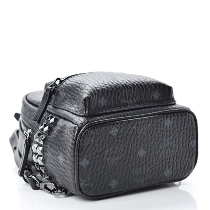 MCM Visetos Studded X-Mini Bebe Boo Backpack Black 4 of 10