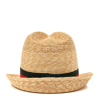 Gucci Abaca Straw Web Fedora Hat L 3 of 7