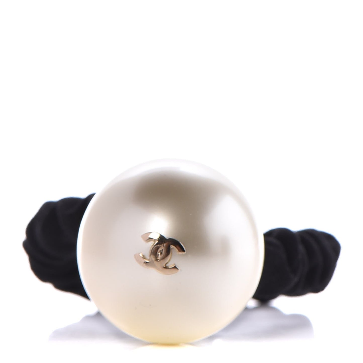 Pearl CC Hair Tie Black Gold Pearly White
