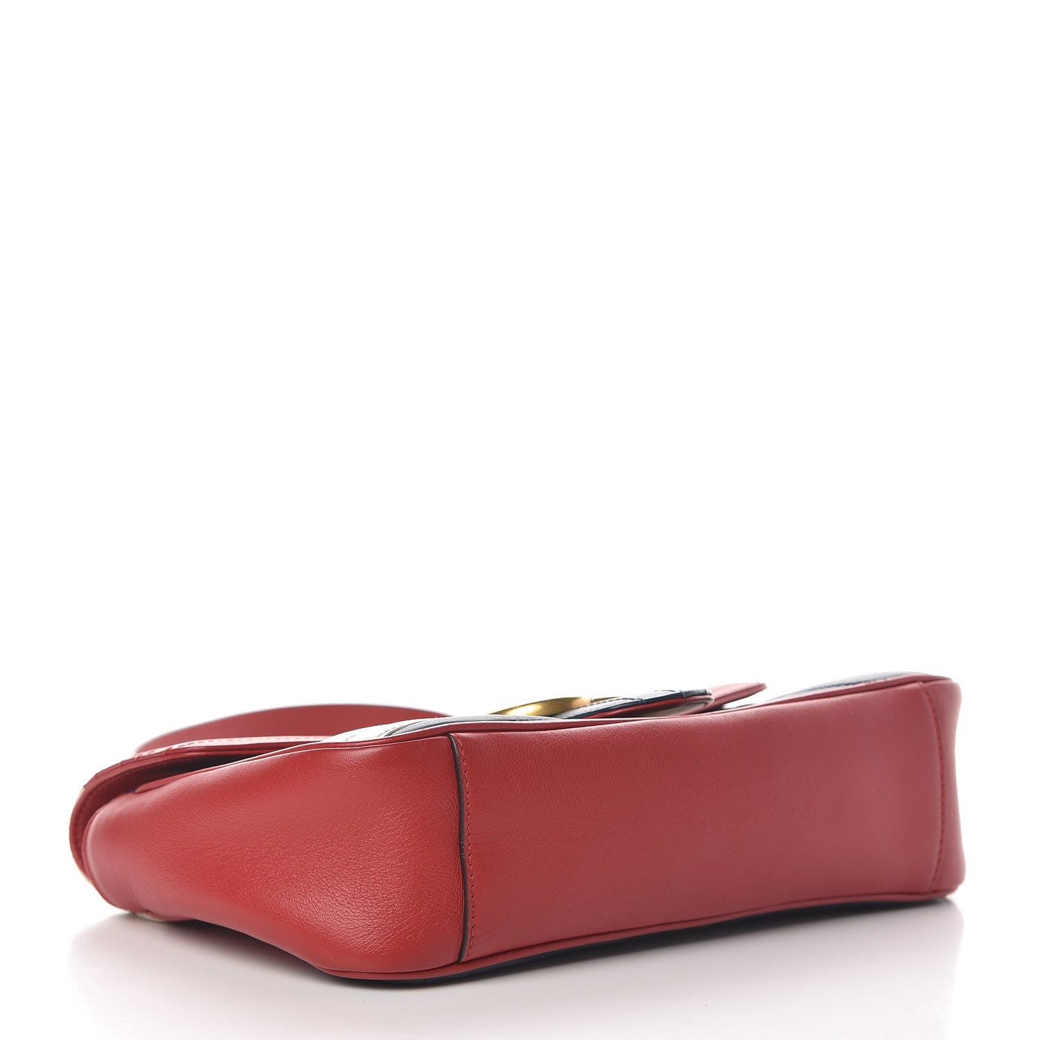 Gucci Calfskin Matelasse Tri-Color Small GG Marmont Shoulder Bag Red White Blue 4 of 12