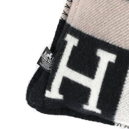 Hermes Wool Cashmere Avalon III Pillow PM Ecru Black 3 of 3