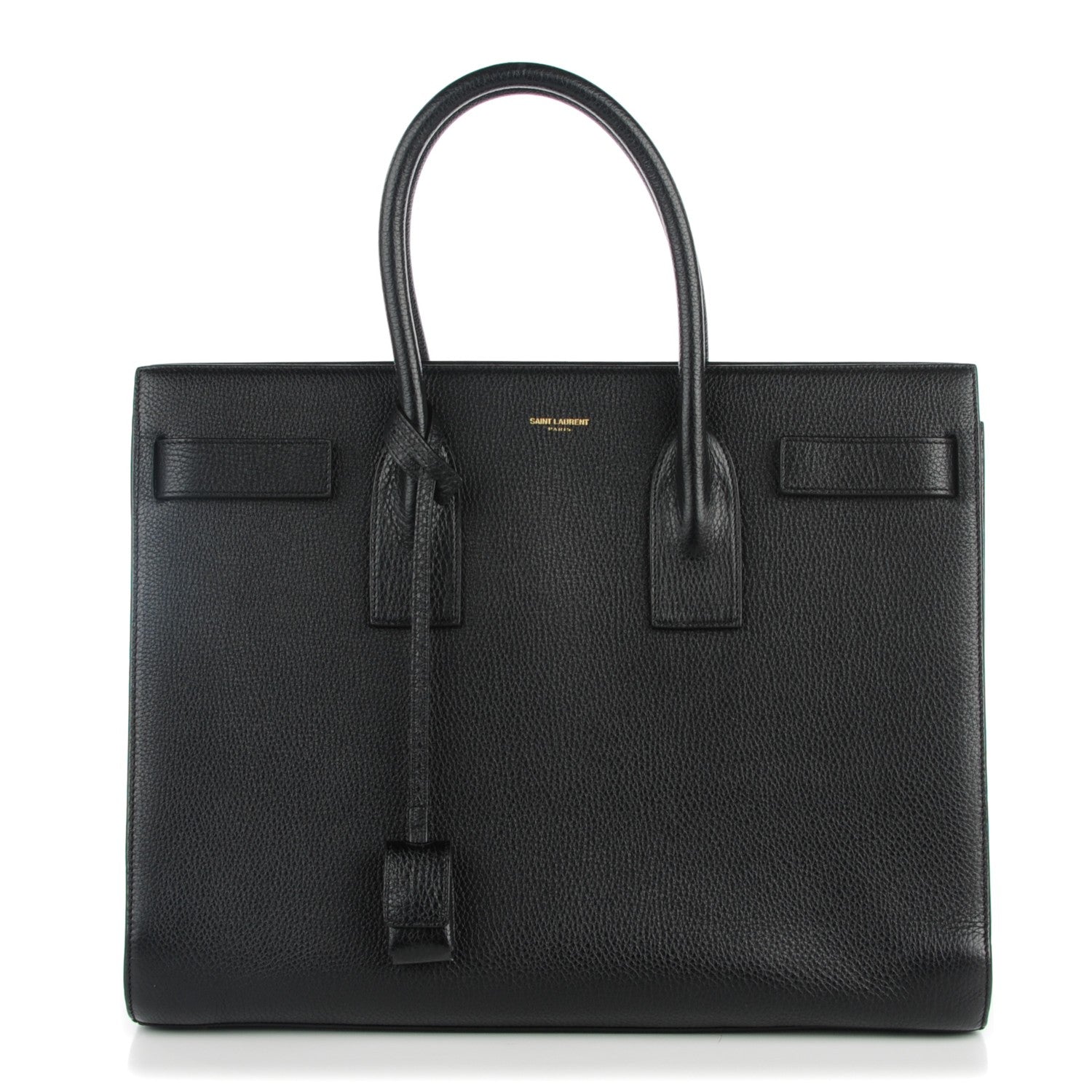 Saint Laurent Grained Calfskin Large Sac De Jour Carryall Black 1 of 7