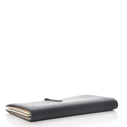 Celine Grained Calfskin Large Multifunction Strap Wallet Black Chalk 4 of 8
