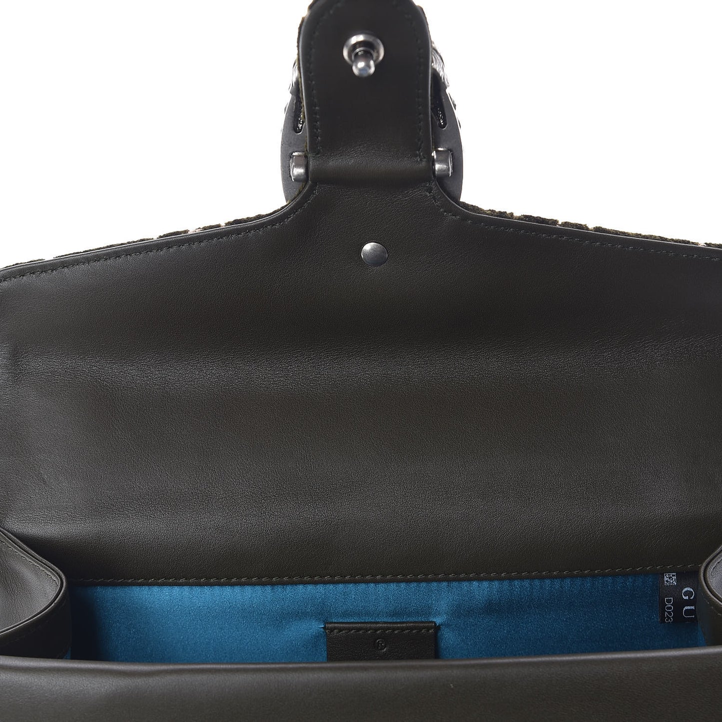 Velvet Moon Calfskin Crystal GG Monogram Small Dionysus Shoulder Bag Dark Olive Rose Gold
