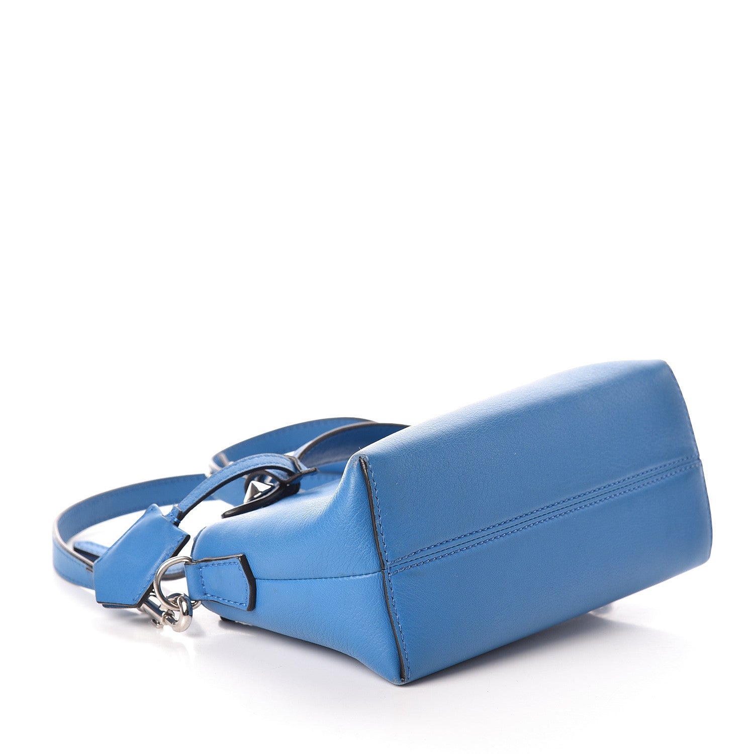 Fendi Vitello Dolce Mini By The Way Boston Bag Blue Royal 4 of 12