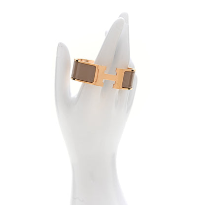 Hermes Enamel Wide Clic Clac H Bracelet PM Marron Glace 2 of 5
