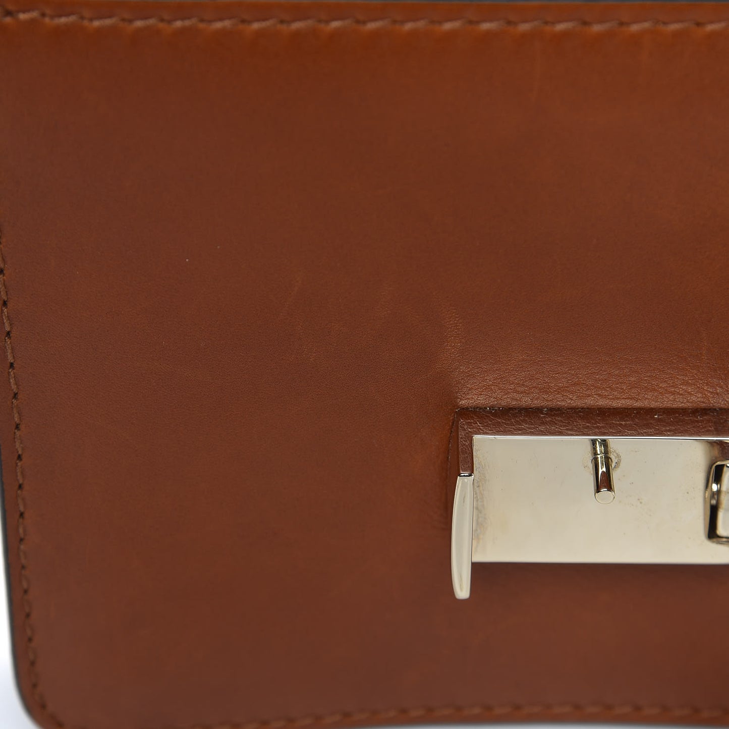 Calfskin Small 1973 Shoulder Flap Bag Brown