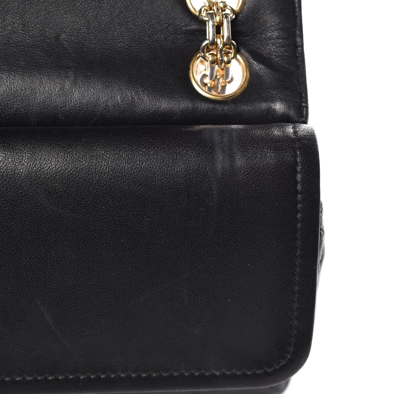 Chanel Lambskin Quilted Medium Double Flap Bijoux Chain Black 19 of 21