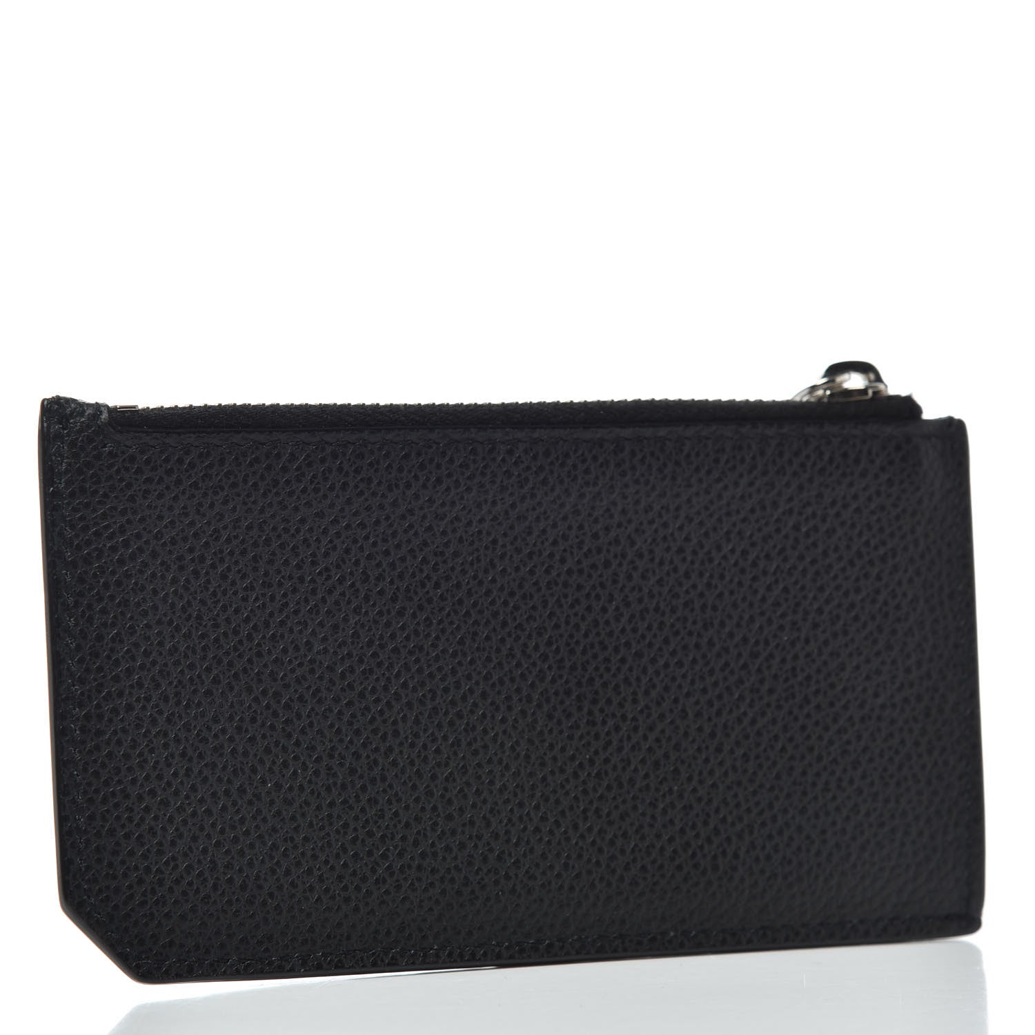 Saint Laurent Grained Calfskin 5 Fragments Zip Pouch Card Holder Black 3 of 6