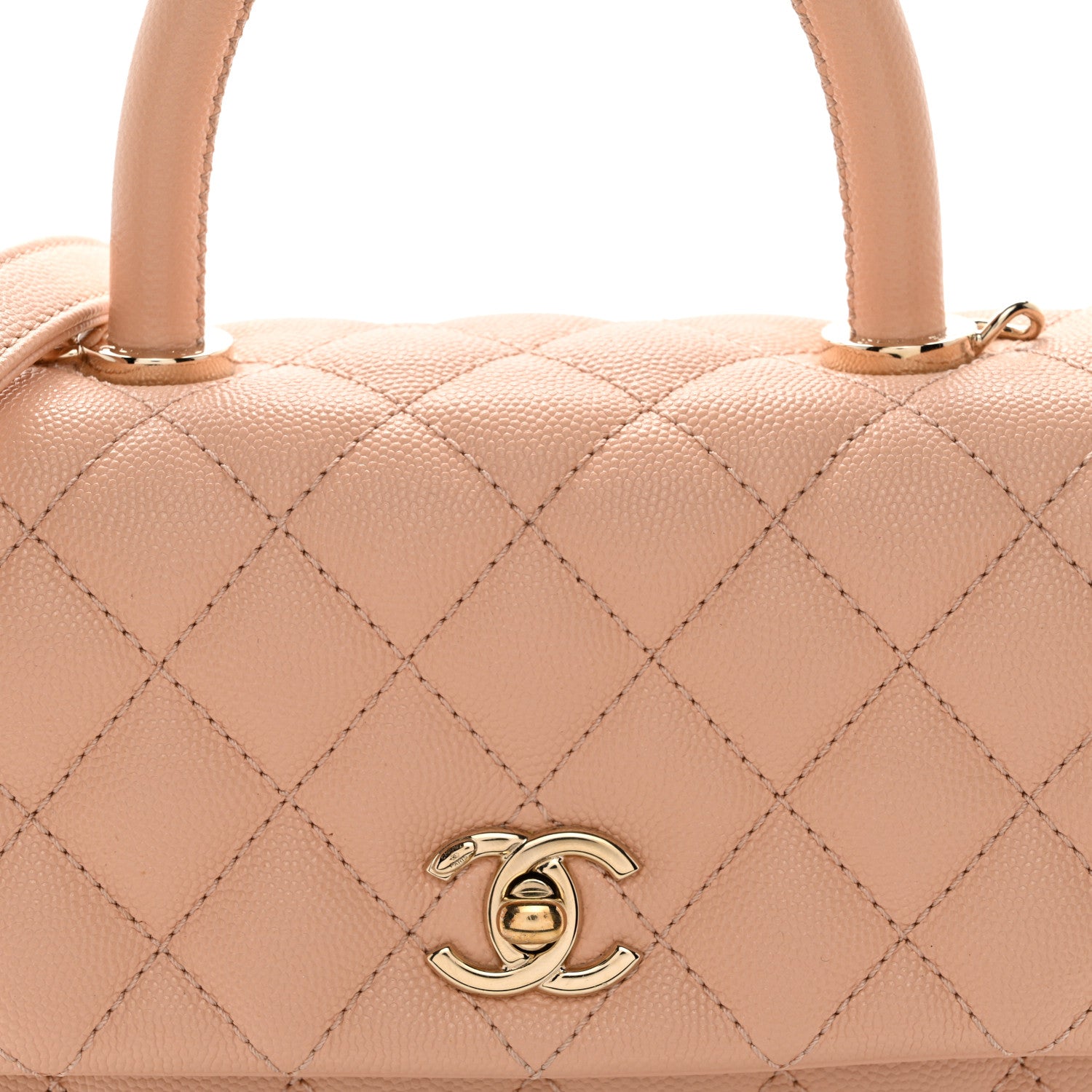 Chanel Caviar Quilted Mini Coco Handle Flap Light Pink 5 of 10