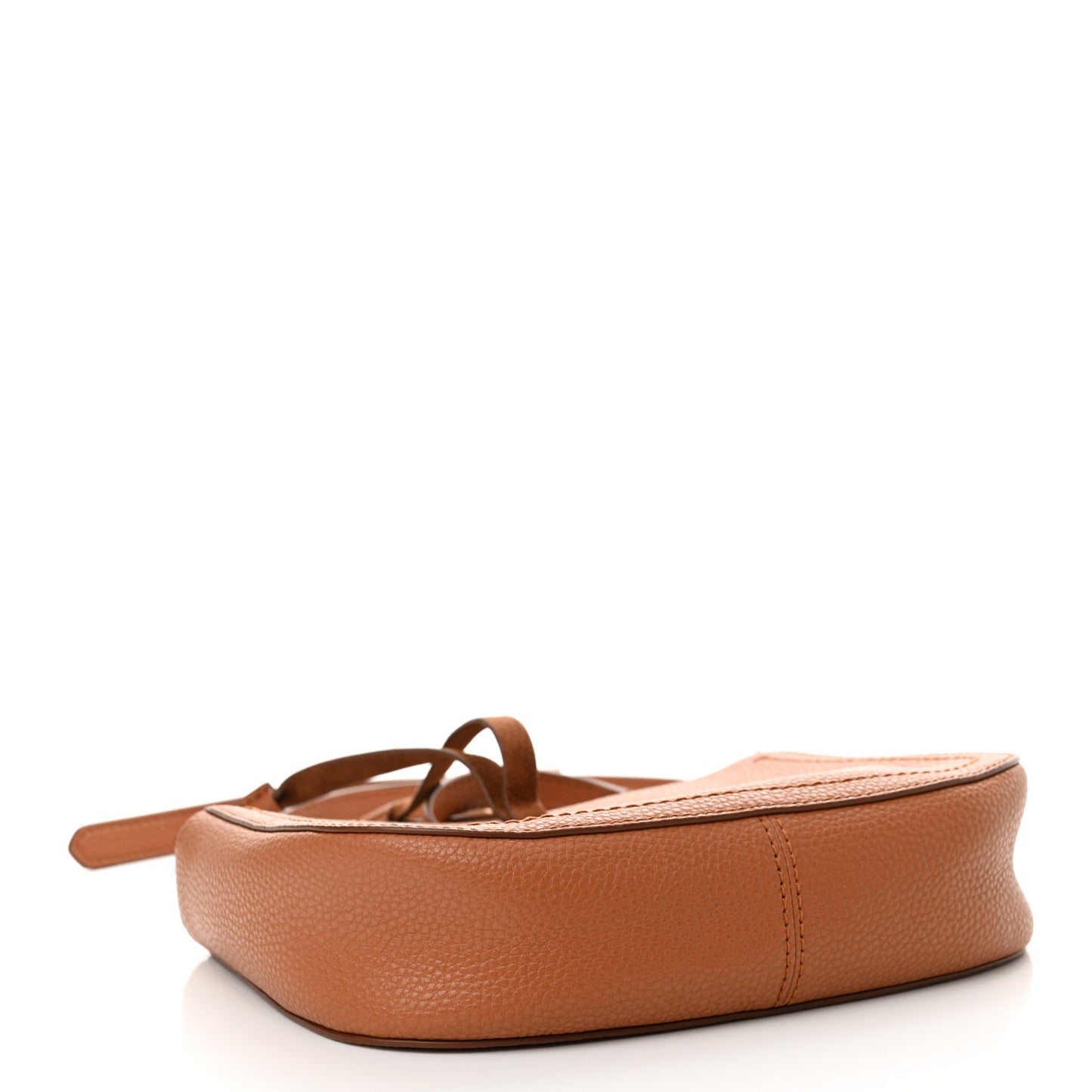 Pebbled Calfskin Small Maverick Crossbody Smoked Almond
