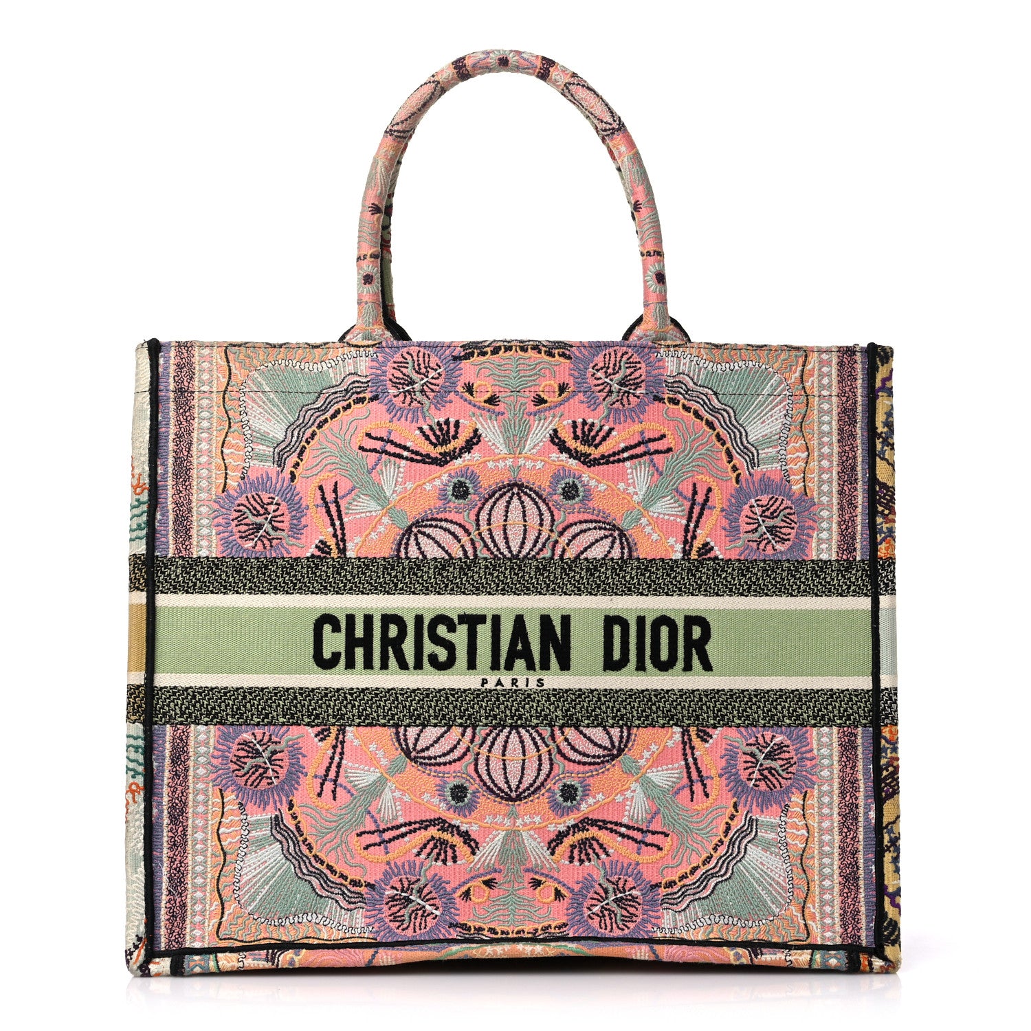 Christian Dior Canvas Embroidered Large In Lights Book Tote Multicolor 1 of 14