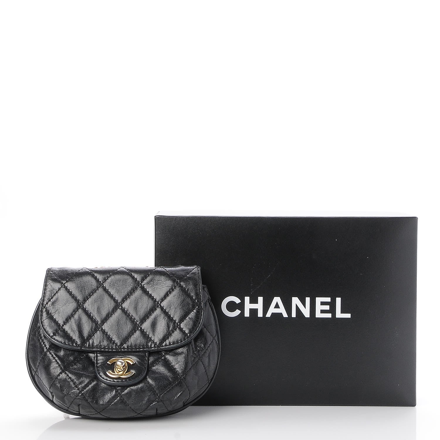 Chanel Aged Calfskin Small Bubble CC Flap Black 9 of 9