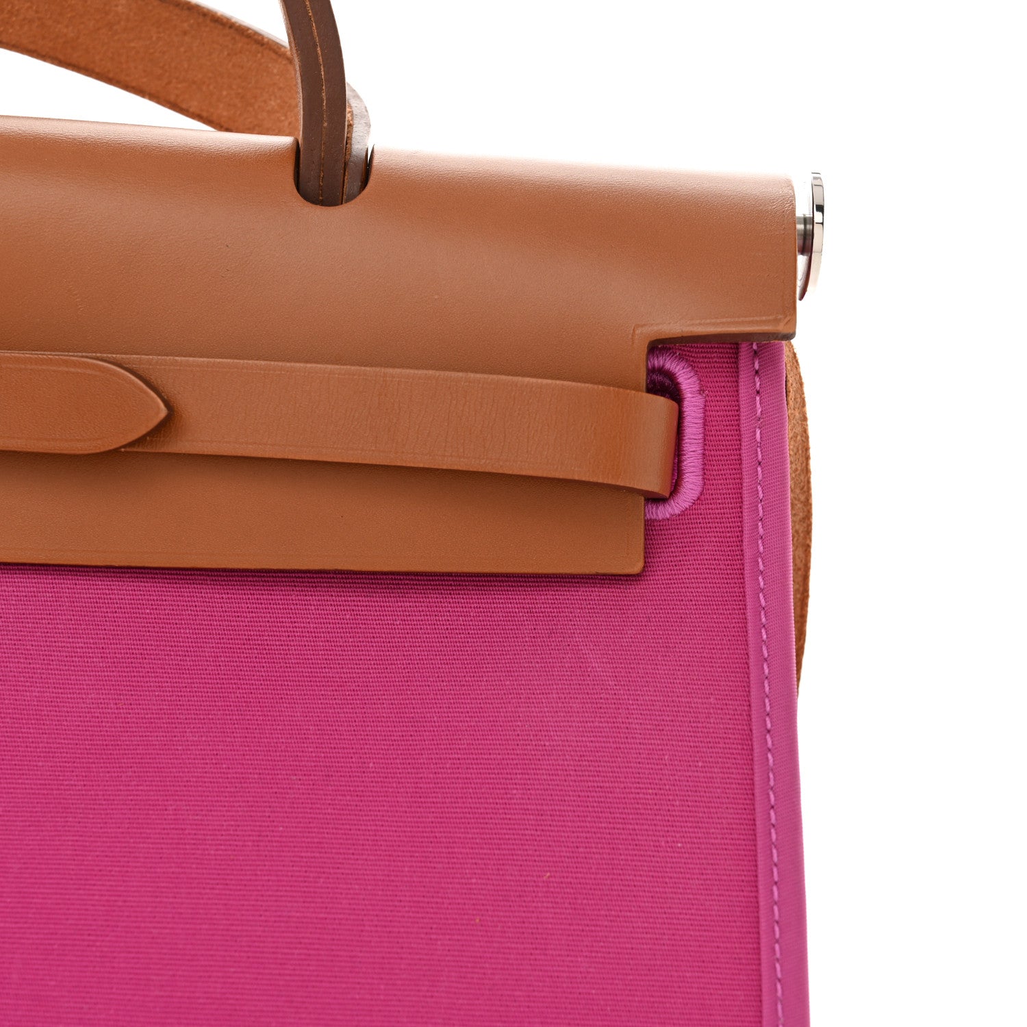 Hermes Vache Hunter Toile Herbag Zip 31 PM Magnolia Fauve 13 of 14