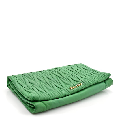 Miu Miu Nappa Matelasse Clutch Menta 4 of 14