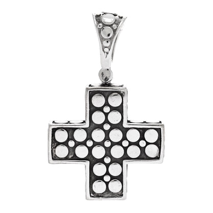 John Hardy Sterling Silver 18K Yellow Gold Dot Cross Pendant 3 of 4