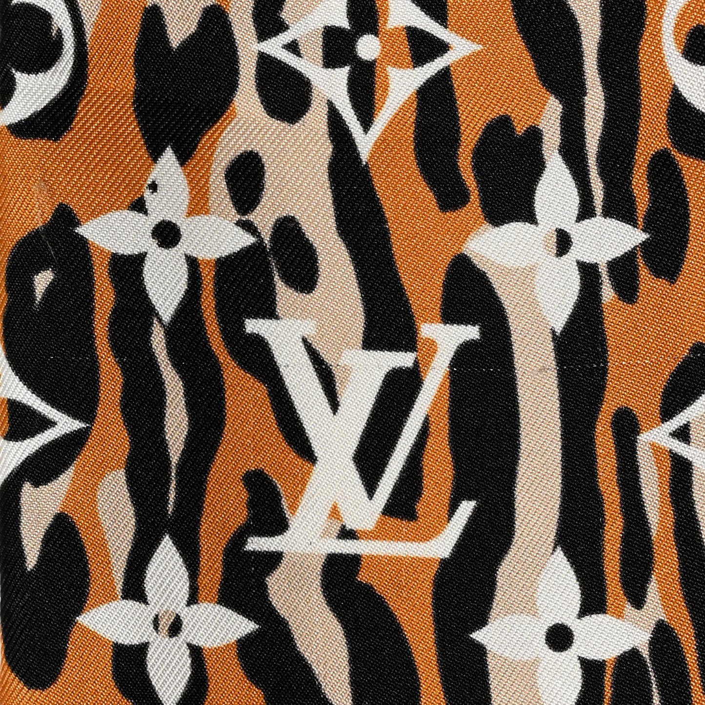 Silk Monogram Giant Jungle Bandeau Ivory