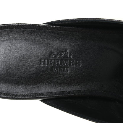 Hermes Goatskin Oz Mules 37 Black 6 of 9
