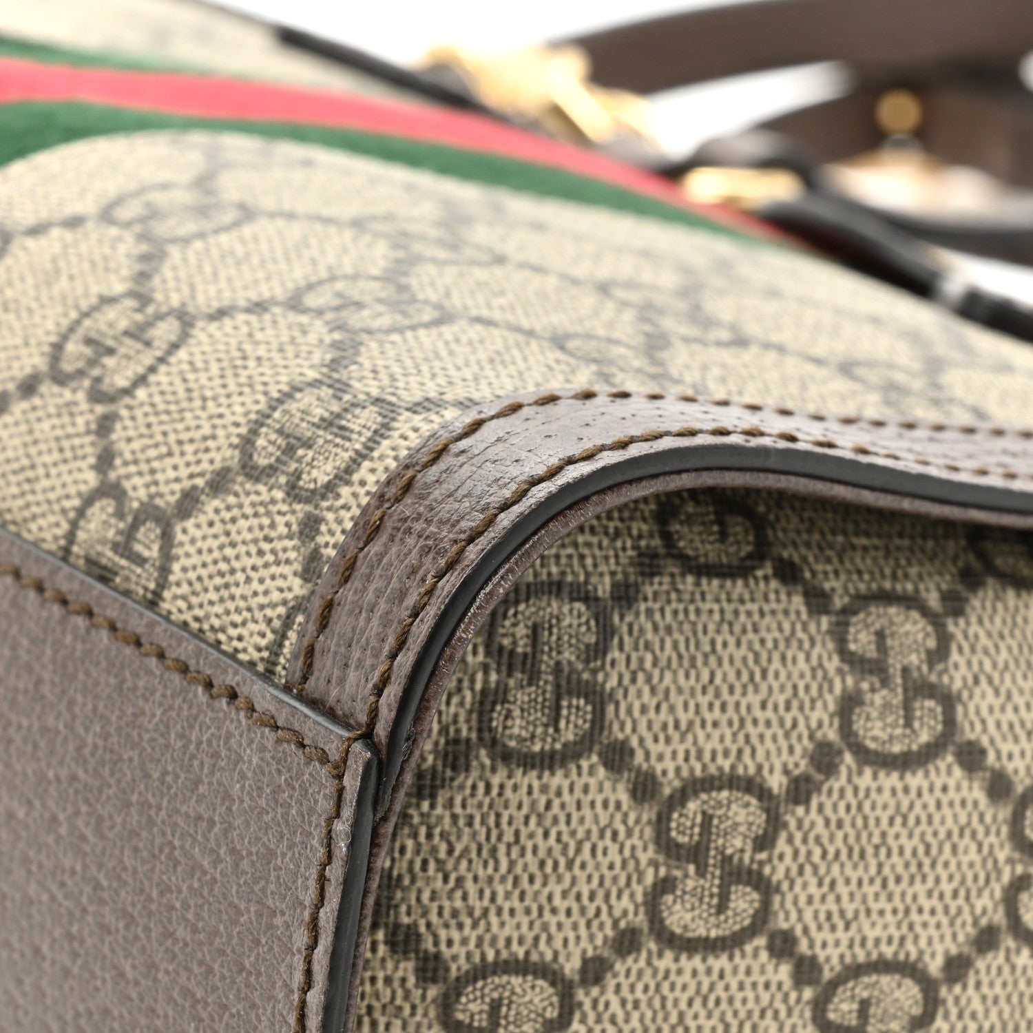 Gucci GG Supreme Monogram Small Ophidia Tote Bag Brown 11 of 14